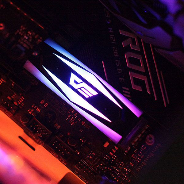Aluminum alloy ARGB DM2 M.2 SSD Cooler Heatsink with ARGB lightning effect. 5V, 3 PIN. - Image 6