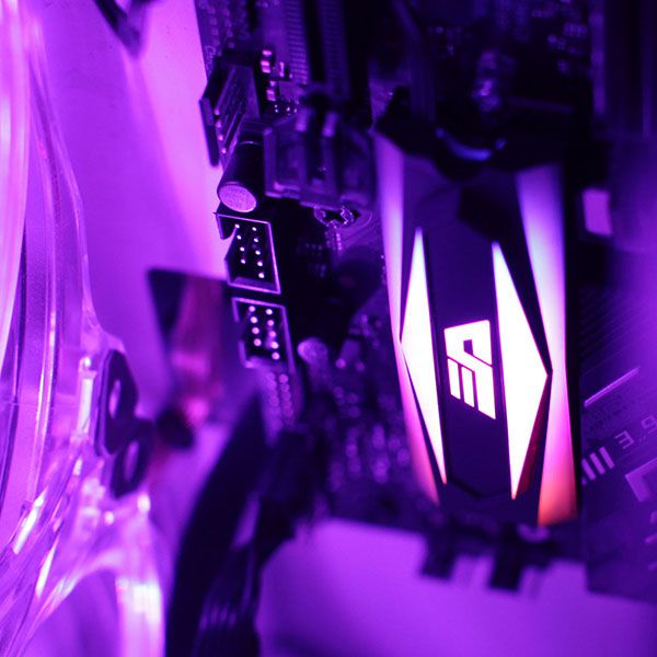 Aluminum alloy ARGB DM2 M.2 SSD Cooler Heatsink with ARGB lightning effect. 5V, 3 PIN. - Image 7