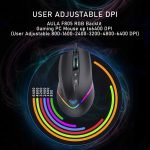 AULA F805 RGB Gaming Mouse with Side Buttons Rainbow LED Backlit - Image 3