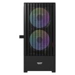 DK415M M-ATX PC Case with 140mm ARGB Fans Black - Image 3