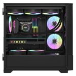 DK415M M-ATX PC Case with 140mm ARGB Fans Black - Image 6
