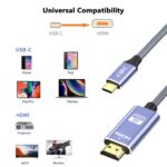 Type-C To HDMI Cable. Support 4K Video USB Type C TO HD Cable Golden-Plated Connector - Image 4