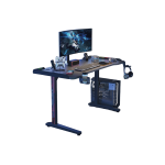 120cm GA1 Extendable RGB Metal Gaming Desk with Cup Holder (2)
