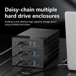 UASP Trim USB C Powered SATA SSD HDD Enclosure Case 2.5 3.5 Hard Drive Enclosure Case