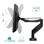 North Bayou F85A Full Motion Heavy Duty Gas 22–32-inch gas spring monitor mount (1)